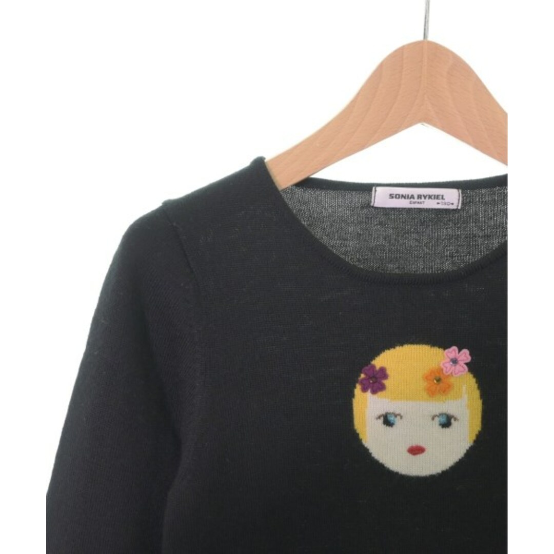 SONIA RYKIEL ENFANT ニット 130cm 黒 【古着】【中古】