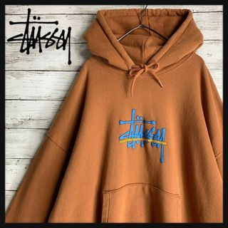 [海外限定] Stussy N4 フォントロゴパーカーブラウン