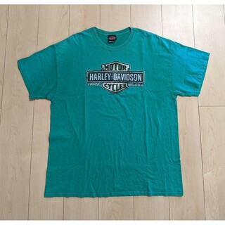 ハーレーダビッドソン(Harley Davidson)のXL 中古 HARLEY-DAVIDSON Tシャツ ヴィンテージ グリーン(Tシャツ/カットソー(半袖/袖なし))