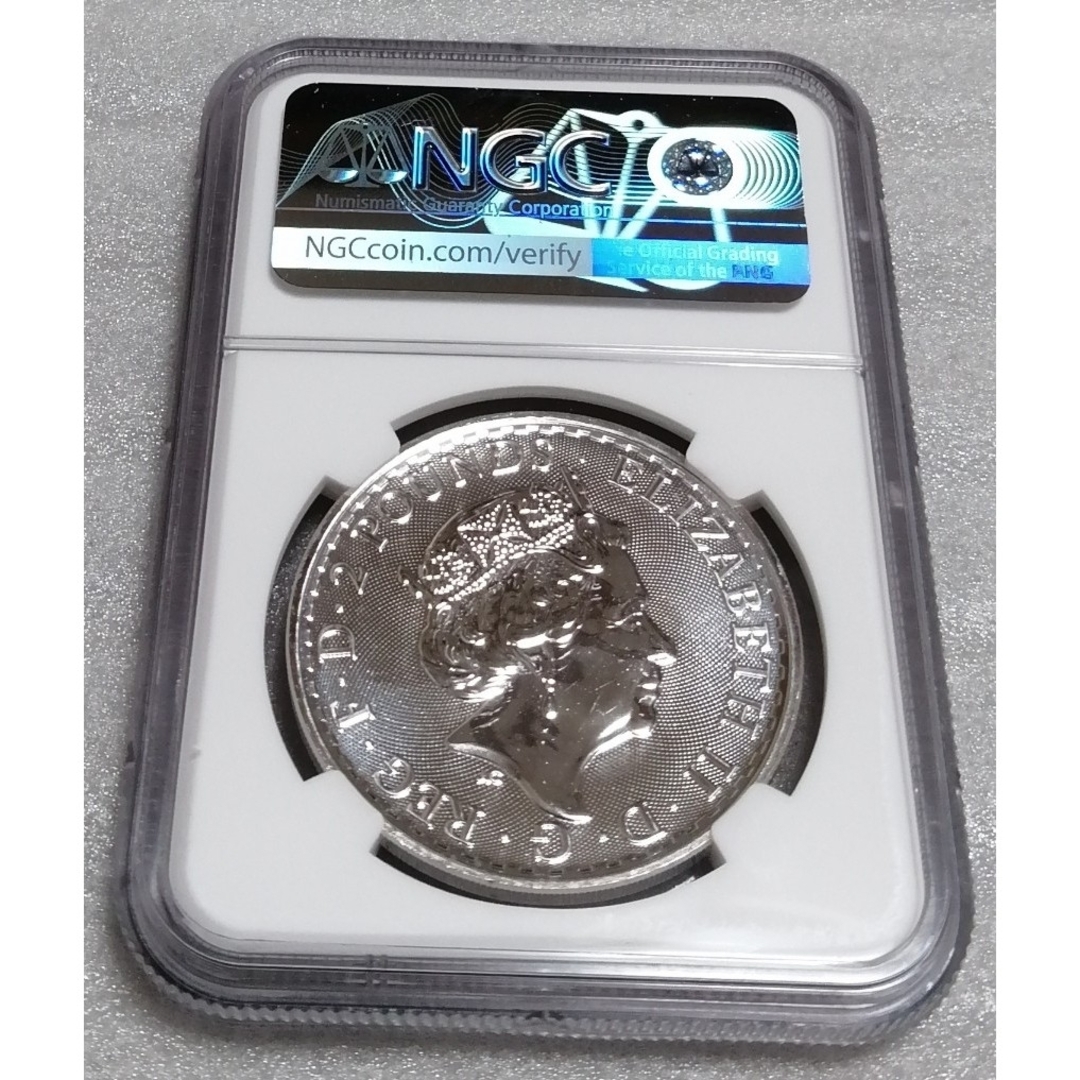 イギリス 2023 ブリタニア銀貨 NGC MS69 ブリタニアラベル付き 