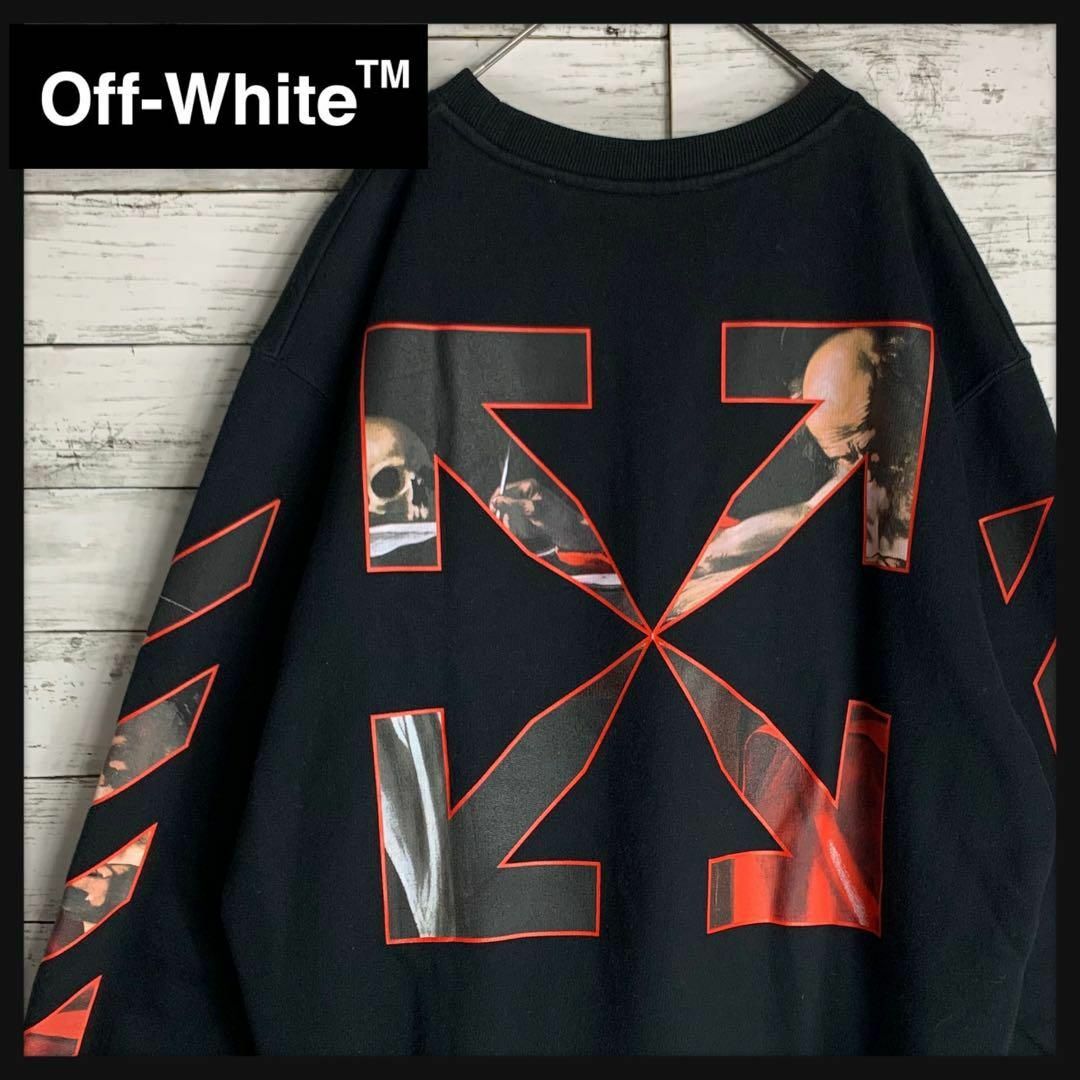 OFF-WHITE(オフホワイト)の【鑑定済正規品】off-White スウェット　クロスアロー　即完売モデル　希少 メンズのトップス(スウェット)の商品写真