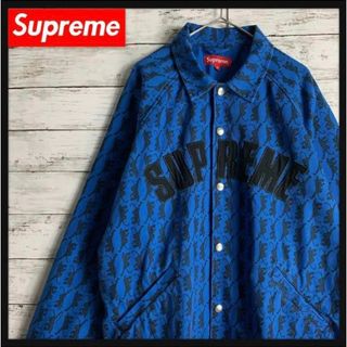 シュプリーム(Supreme)の【希少デザイン】シュプリーム　ブルゾン　刺繍アーチロゴ　総柄　即完売　入手困難(ブルゾン)