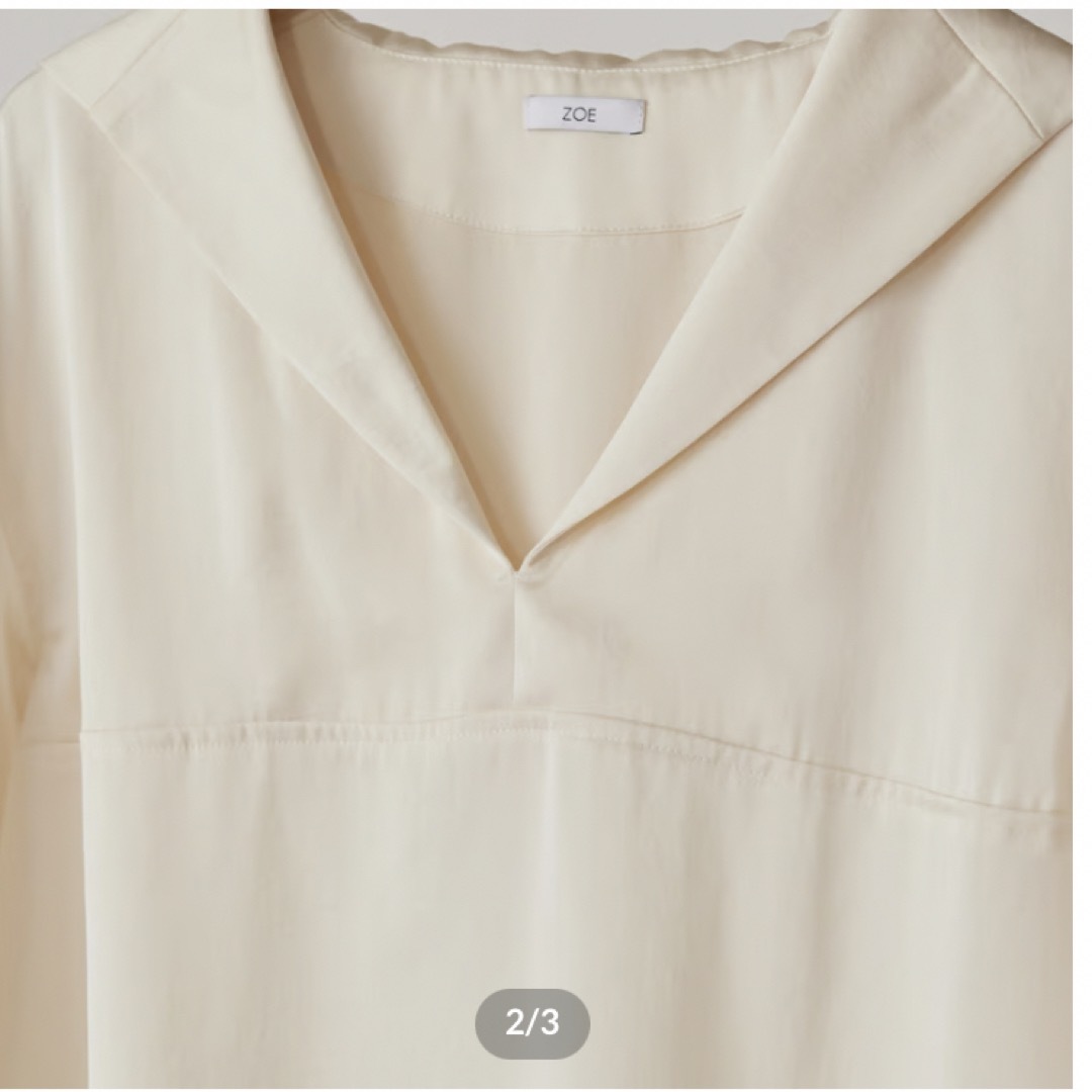 sailor collar shirt / white / 2023aw ZOE 2