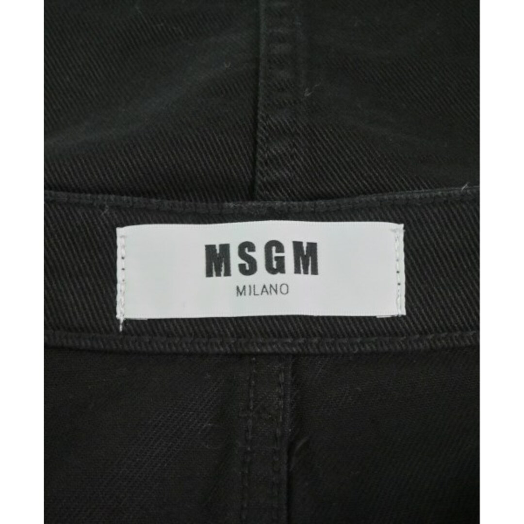 MSGM エムエスジーエム ミニスカート 44(L位) 黒(デニム)