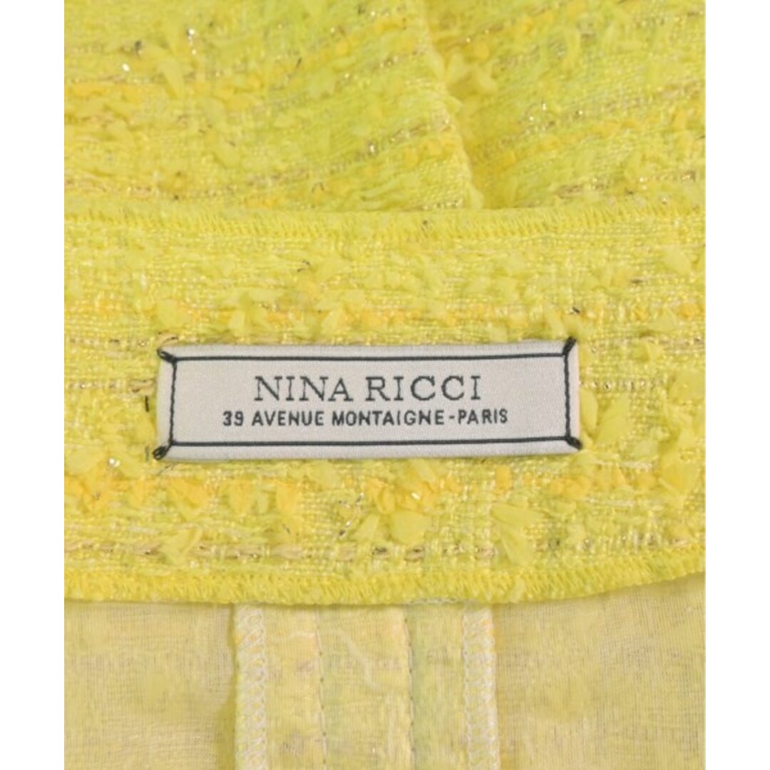 NINA RICCI ジャケット（その他） 34(XXS位) 黄(ツイード)ダブルジップ柄