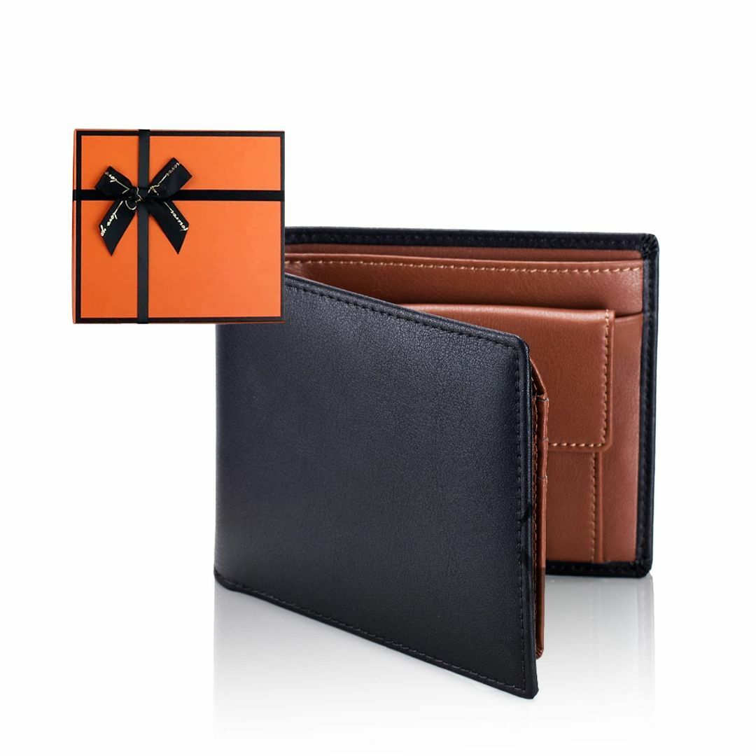 【色: ブラウン】財布 メンズ 二つ折り 二つ折り財布 男性 レディース コンパ