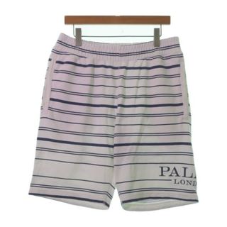 パレス(PALACE)のPALACE パレス ショートパンツ L 白x紺(ボーダー) 【古着】【中古】(ショートパンツ)