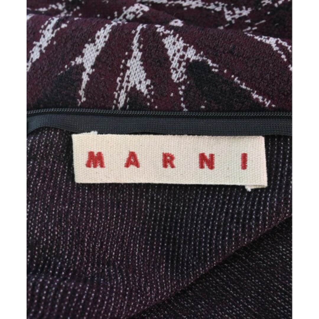 MARNI マルニ ニット・セーター 42(L位) 黒x赤紫系(総柄)