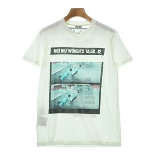 ミュウミュウ(miumiu)のMiu Miu ミュウミュウ Tシャツ・カットソー S 白 【古着】【中古】(カットソー(半袖/袖なし))