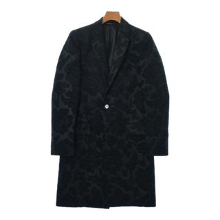 DOLCE&GABBANA チェスターコート 44(S位) 黒(総柄) 【古着】【中古】