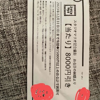 スタジオマリオ　8,000円　割引券(その他)
