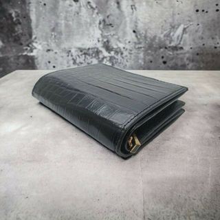 4ページ目 - マネークリップの通販 (ブラック/黒色系) 2,000点以上 ... AT13 本革 クロコダイル 二つ折りマネークリップウォレット 腹ブラックb32