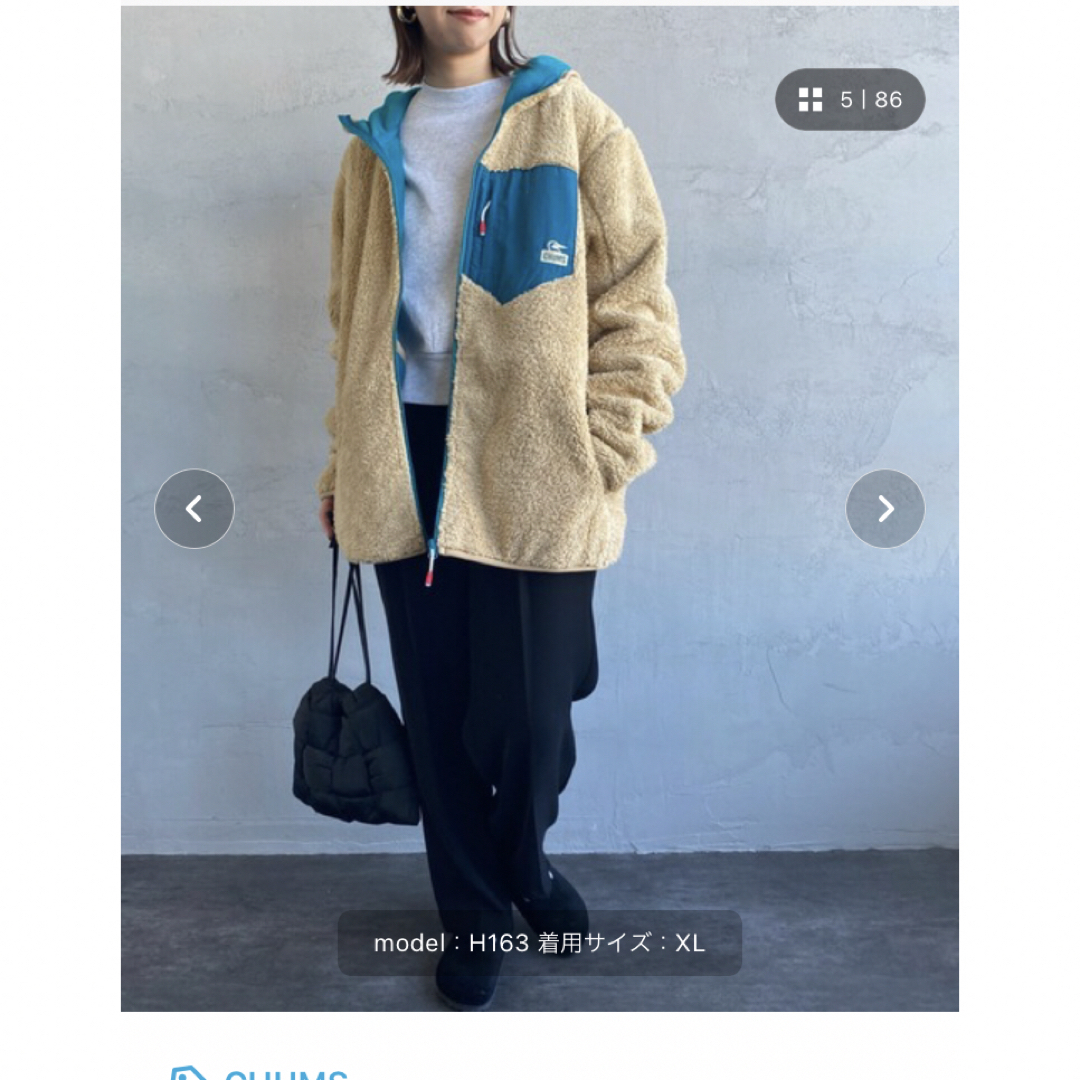 CHUMS(チャムス)のCHUMS‪☆ボンディングフリースボアジップパーカー レディースのジャケット/アウター(ブルゾン)の商品写真