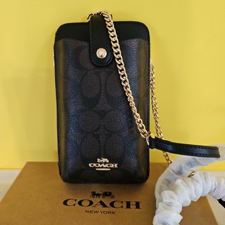 iPhoneケースCOACH スマホショルダー コーチ スマホポーチ 斜めがけ