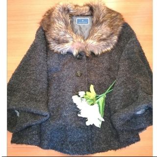 タグなし新品‼️RED Valentino ファー ケープ コート たぬき毛