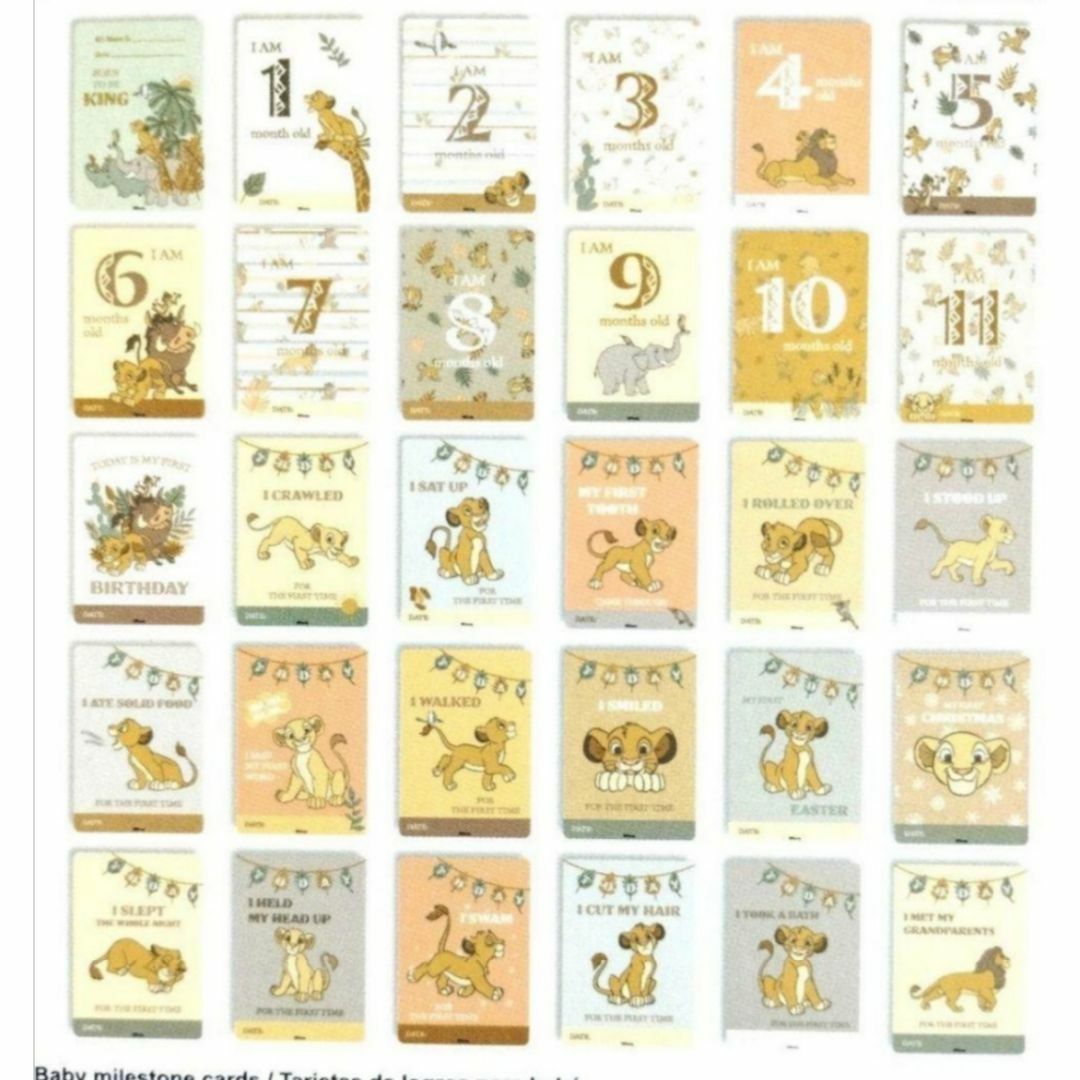 Disney(ディズニー)のお値下☆Disney Lion King Milestone Cards キッズ/ベビー/マタニティのメモリアル/セレモニー用品(その他)の商品写真