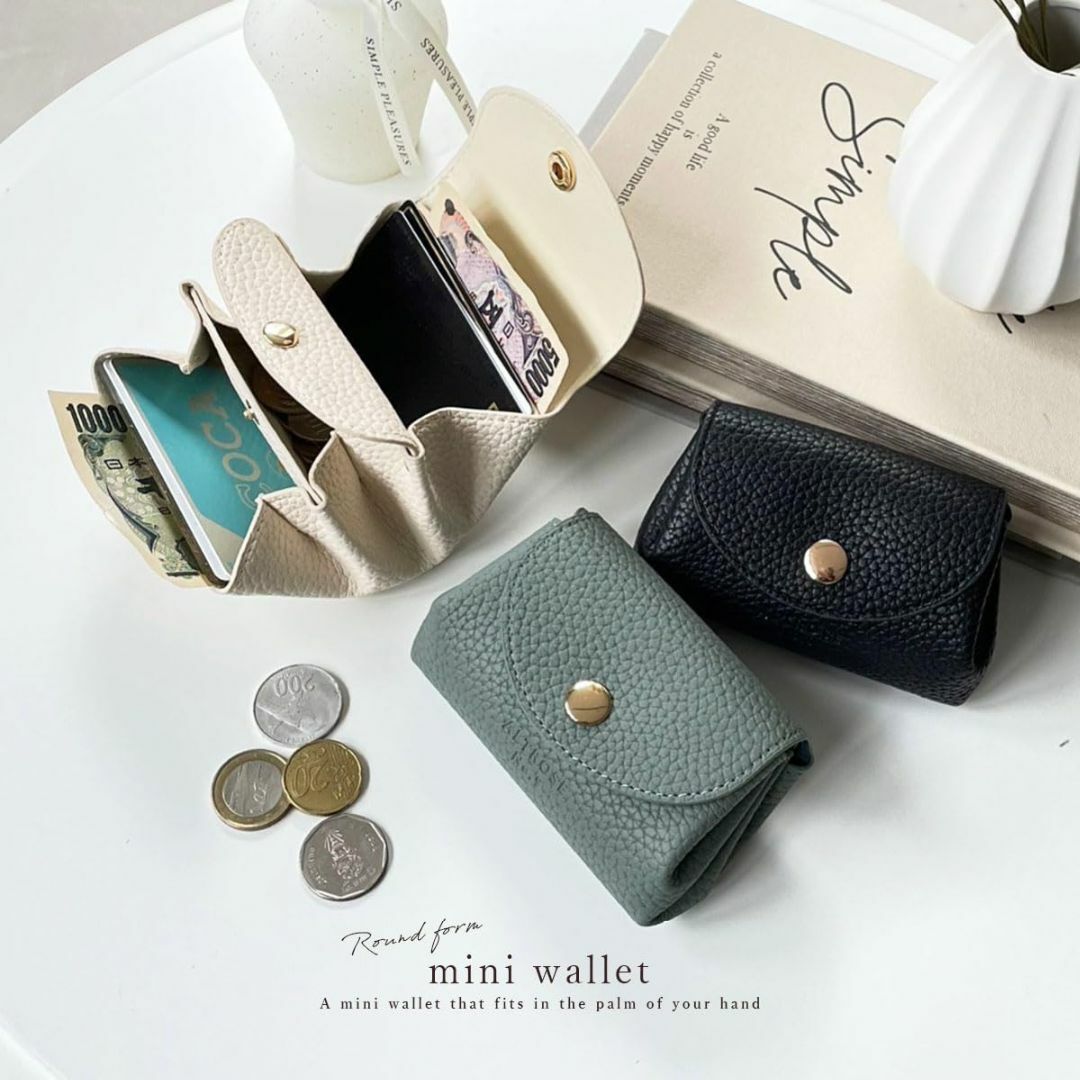 【色: トープ】ジゼル ミニ財布 小さい財布 コンパクト カードケース 小銭入れ