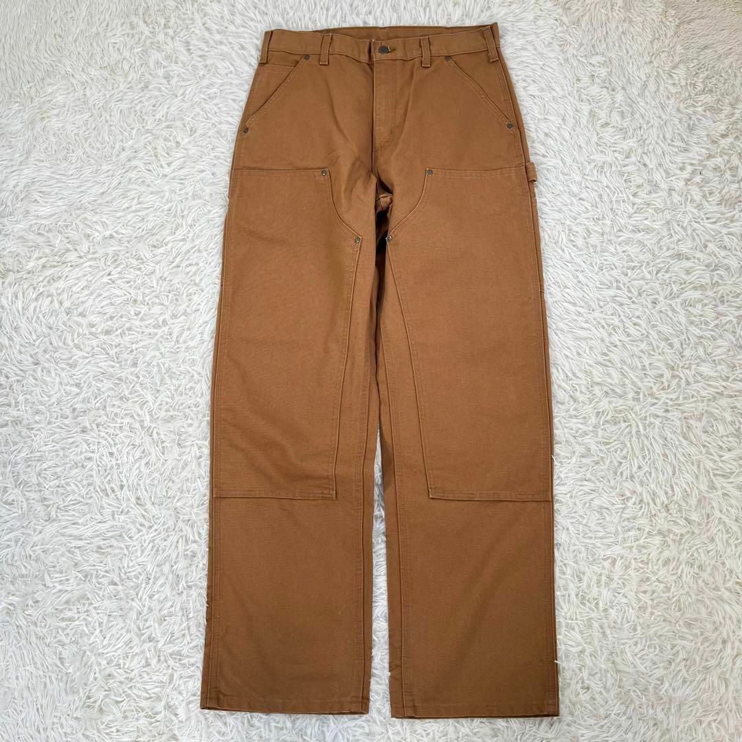 【美品】carhartt ペインター パンツ　ダブルニー　ダック地　ロゴ革パッチ 8