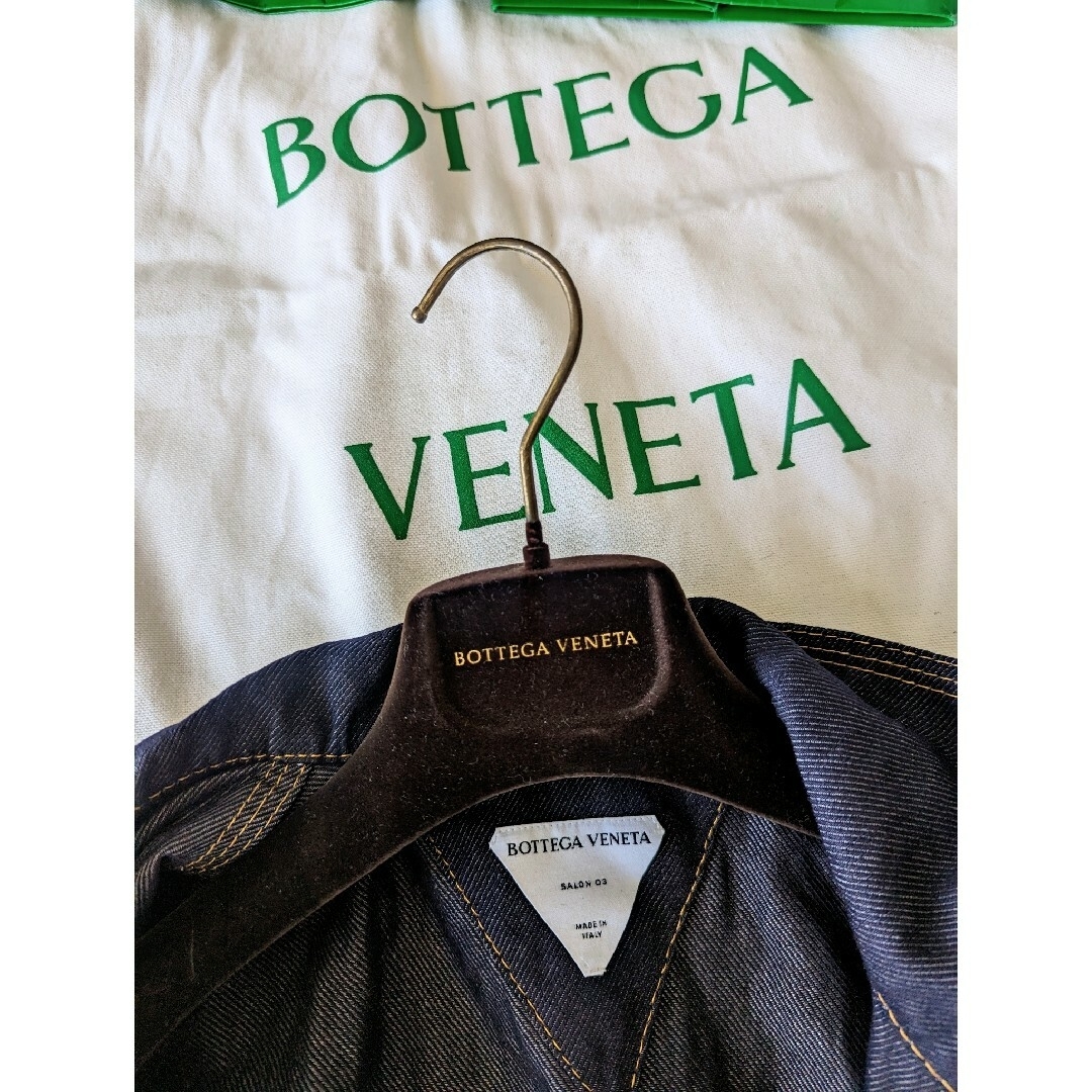 BOTTEGA VENETA Denim Twill Metal Button Shirt 700956 V1VA0 ボッテガ・ヴェネタ デニムツイルメタルボタンシャツ 半袖デニムシャツ ワッシャー加工 シワ加工 インディゴ サイズ46【220803】【-B】【me04】