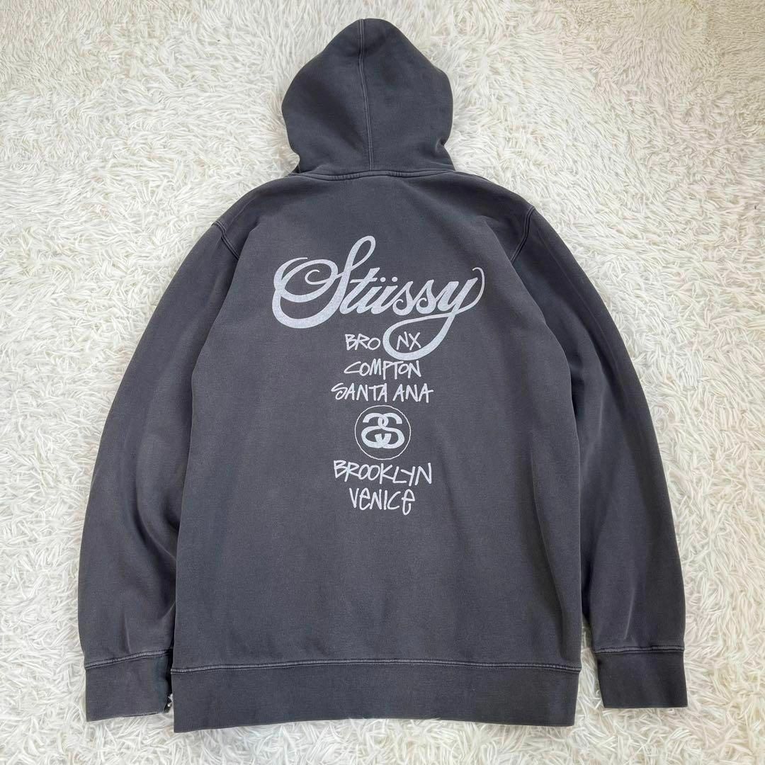 STUSSY - 【美品】ステューシー スウェット パーカー ワールドツアー