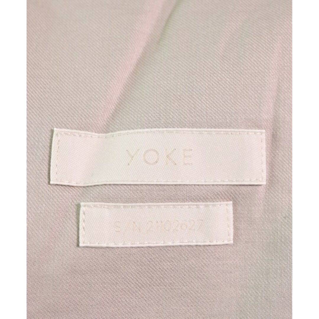 YOKE(ヨーク)のYOKE ヨーク スラックス 2(M位) ベージュx青(チェック) 【古着】【中古】 メンズのパンツ(スラックス)の商品写真