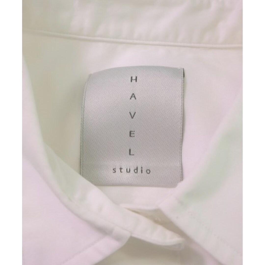 HAVEL studio ハーヴェルスタジオ カジュアルシャツ 38(M位) 白 【古着】【中古】