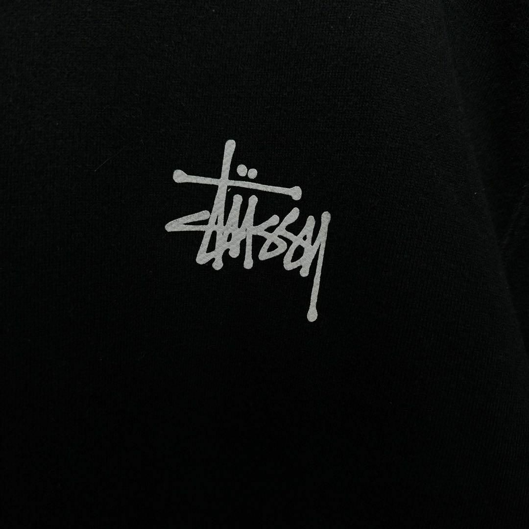 STUSSY - 765【人気Lサイズ】ステューシー☆バックビッグロゴ ブラック