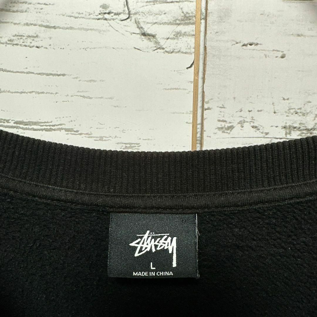 STUSSY - 765【人気Lサイズ】ステューシー☆バックビッグロゴ ブラック