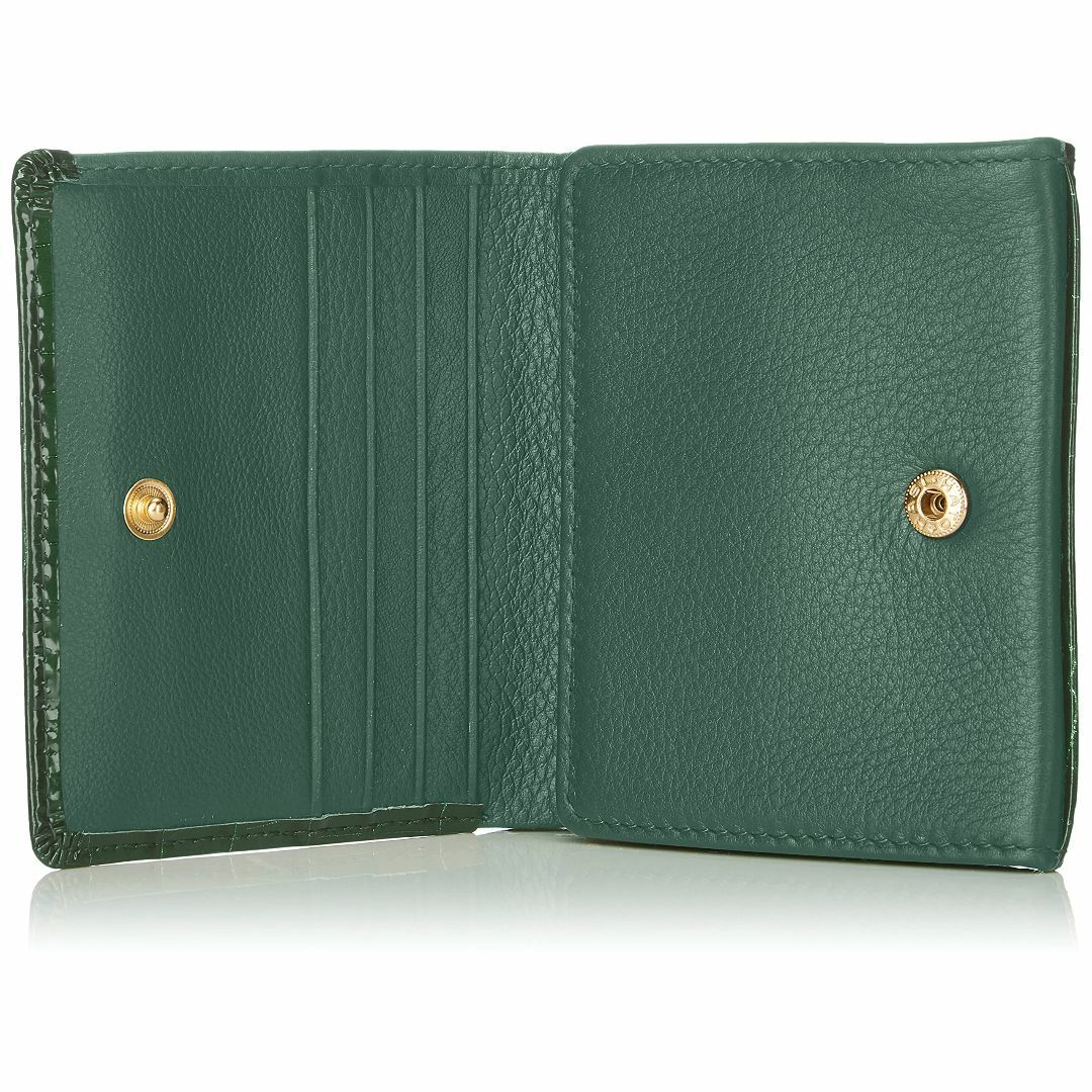 【色: グリーン】キタムラパース 二つ折り財布 シャロンBOX型小銭入付三ツ折札 1