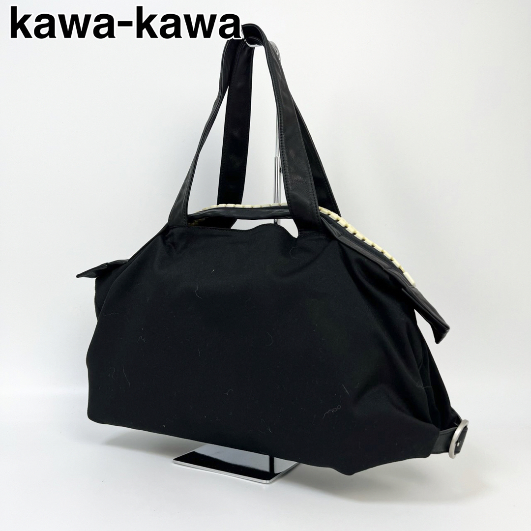 ハンドバッグ23I41 kawakawa カワカワ ハンドバッグ コットン レザー