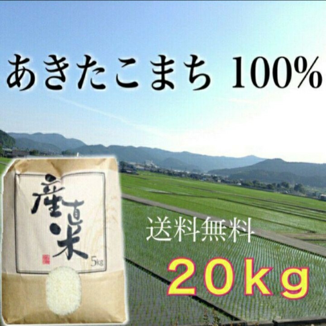 【大人気★年内完売予定】愛媛県産あきたこまち100%　新米２０Kg　農家直送食品/飲料/酒