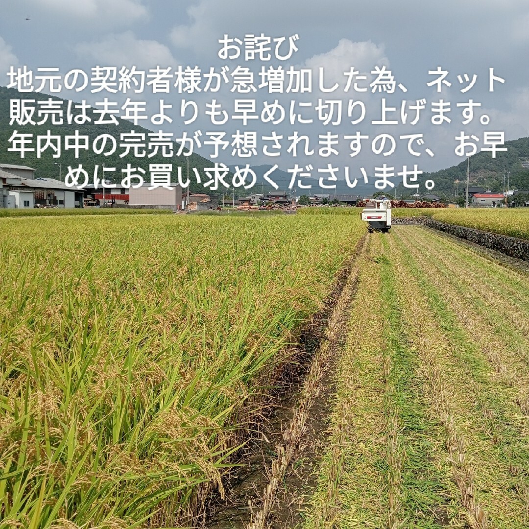 【大人気★年内完売予定】愛媛県産あきたこまち100%　新米２０Kg　農家直送 食品/飲料/酒の食品(米/穀物)の商品写真