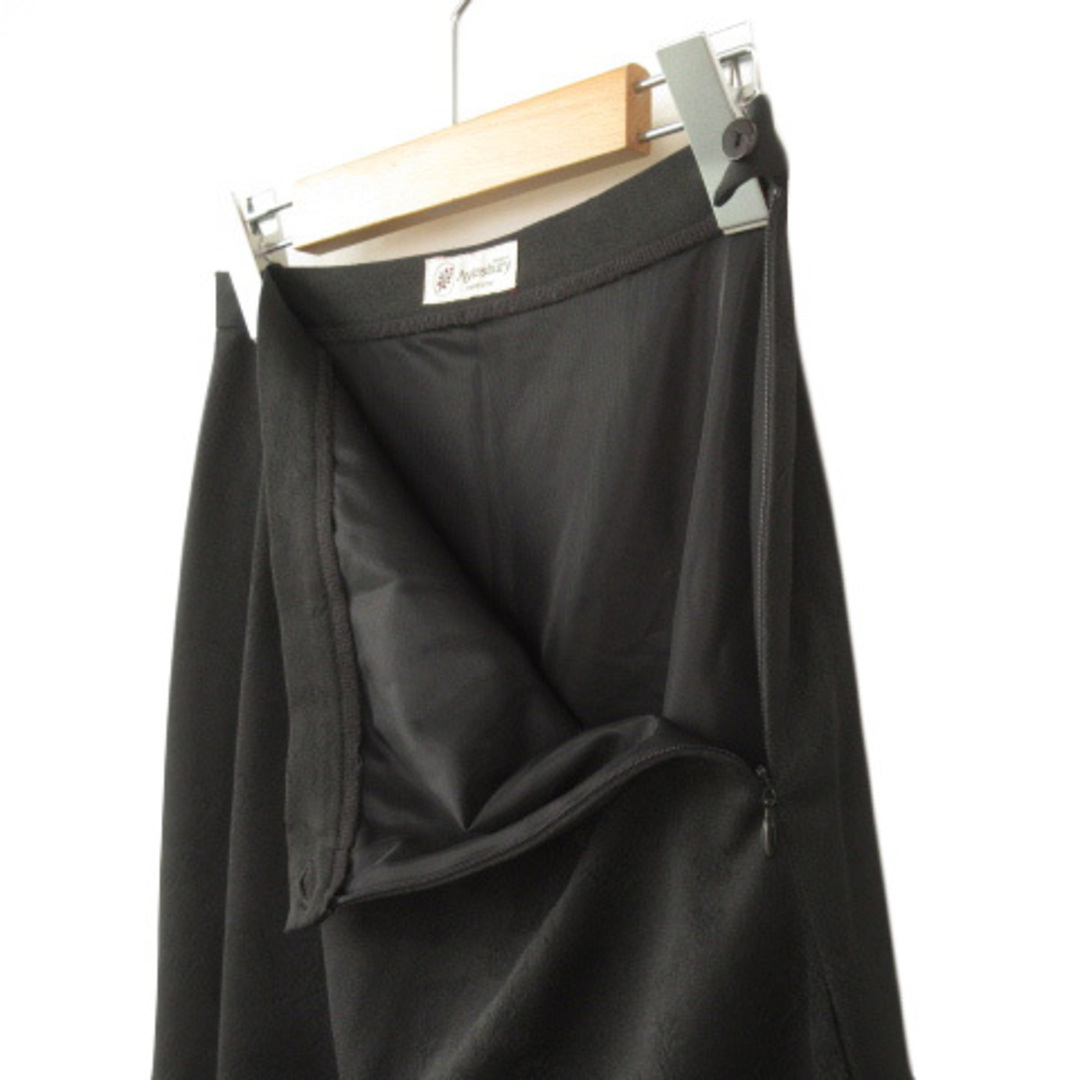 Aylesbury(アリスバーリー)のアリスバーリー Aylesbury スカート フレア ジャガード 花柄 M 黒  レディースのスカート(ひざ丈スカート)の商品写真