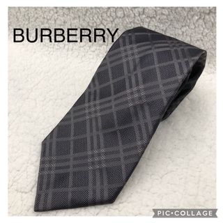 バーバリー(BURBERRY)のBURBERRY バーバリーロンドン　ノバチェック　ネクタイ　光沢　美品(ネクタイ)