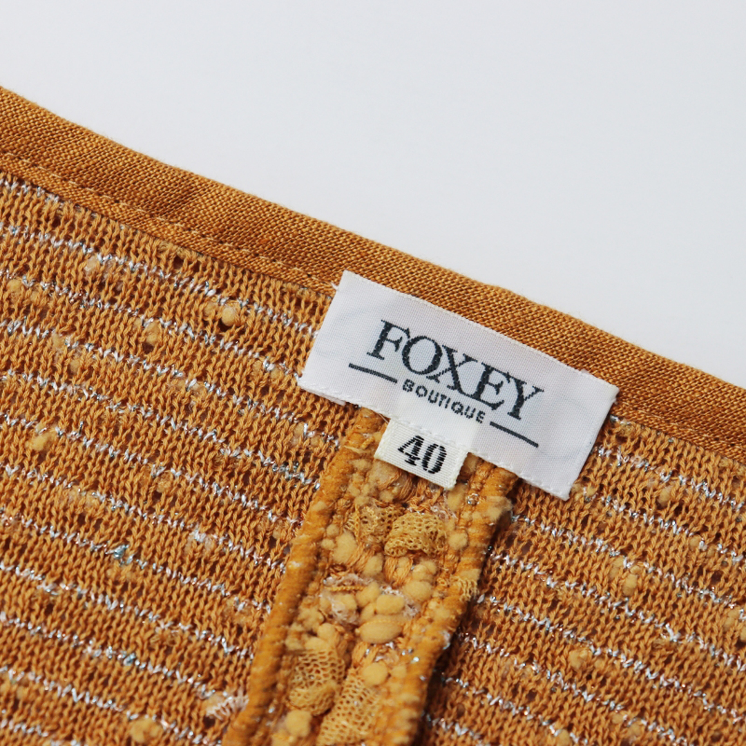 FOXEY❤40『Skirt Alhambra』ブラック×ブラウン