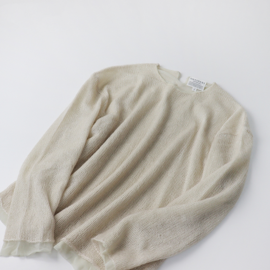 アンティパスト ANTIPAST Wool Mohair Pullover ウールモヘヤプルオーバー 1/ベージュ トップス ニット メッシュ【2400013557290】