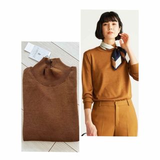 ニジュウサンク(23区)の未使用品　23区 CARIAGGI カシミヤシルク　ハイネックニット　32 美色(ニット/セーター)