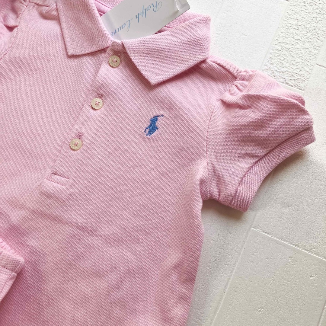 Ralph Lauren - 12m80cm ワンピース 薄ピンク カップケーキ ラルフ