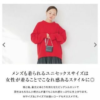 コウベレタス(神戸レタス)の神戸レタス　田中亜希子さん　フラッフィーニット　メランジレッド　L(ニット/セーター)