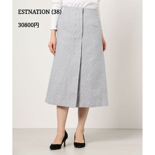 ESTNATION - 新品 COLUMN ループヘリンボーンタックスカート 7049の