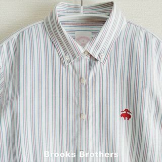 ブルックスブラザース(Brooks Brothers)の【Brooks Brothers】ゴールデンフリース刺繍ロゴ ストライプ シャツ(シャツ/ブラウス(長袖/七分))