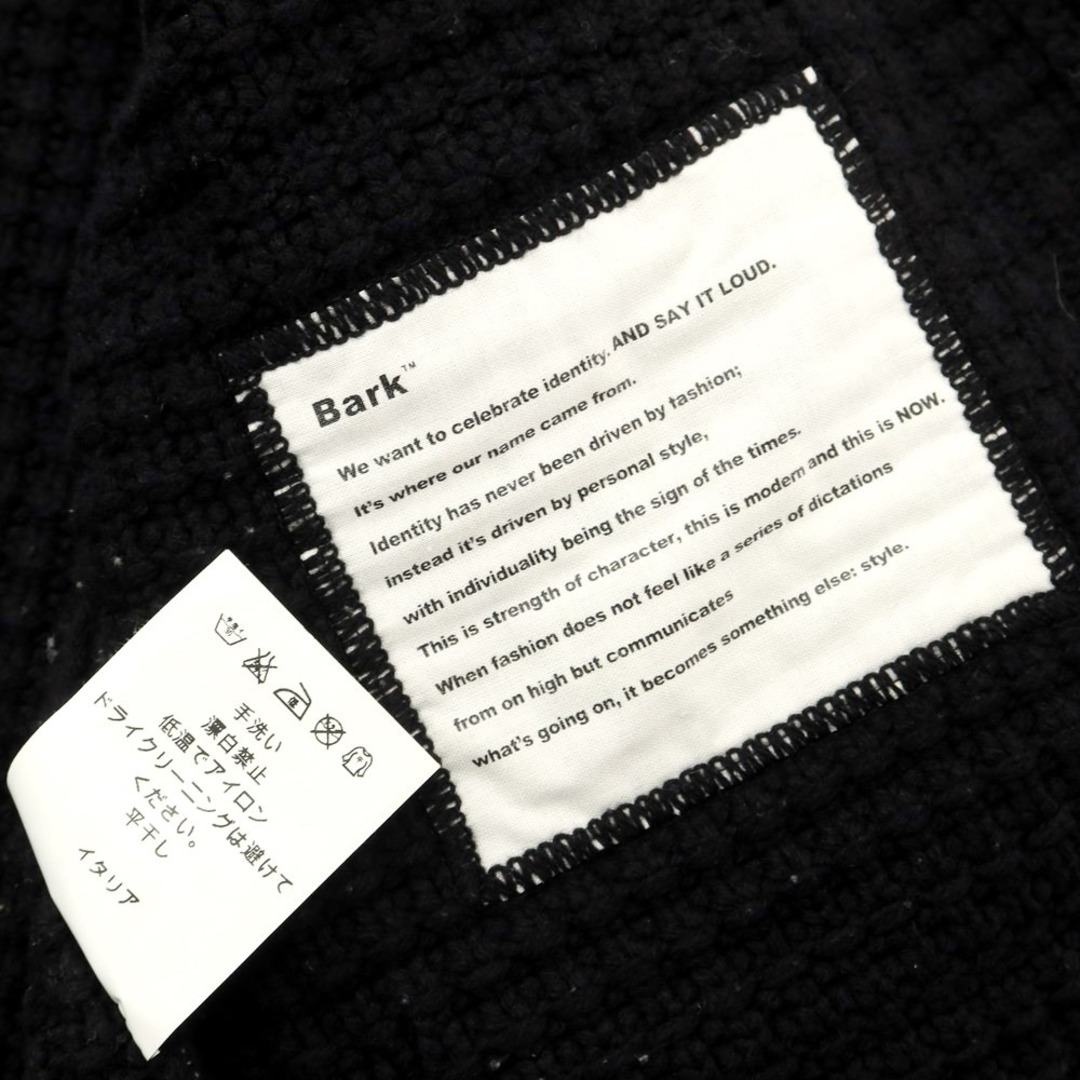 BARK(バーク)の【中古】バーク BARK ウールナイロン ニット ダッフルコート ブラック【サイズL】【メンズ】 メンズのジャケット/アウター(ダッフルコート)の商品写真