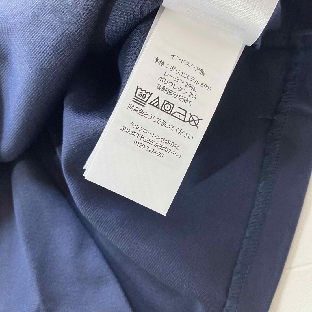 Ralph Lauren(ラルフローレン)の12m80cm  半袖　ベア　ワンピース　水色 キッズ/ベビー/マタニティのベビー服(~85cm)(ワンピース)の商品写真