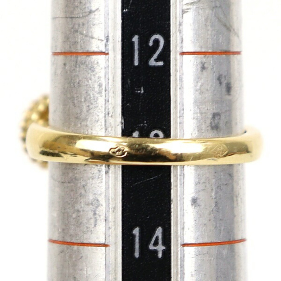 Van Cleef & Arpels(ヴァンクリーフアンドアーペル)の新品同様 ヴァン・クリーフ&アーペル ヴィンテージ・アルハンブラ リング 750YG マザーオブパール 指輪 ダイヤモンド 0.06ct １Pダイヤ 【中古】 レディースのアクセサリー(リング(指輪))の商品写真