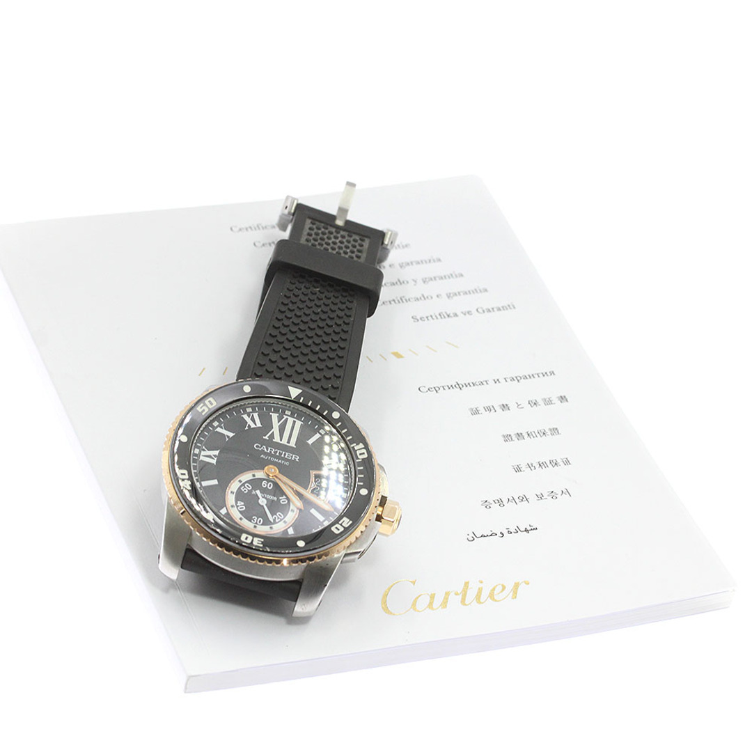 カルティエ CARTIER W7100055 カリブル ドゥ カルティエ ダイバー デイト 自動巻き メンズ 保証書付き_772586