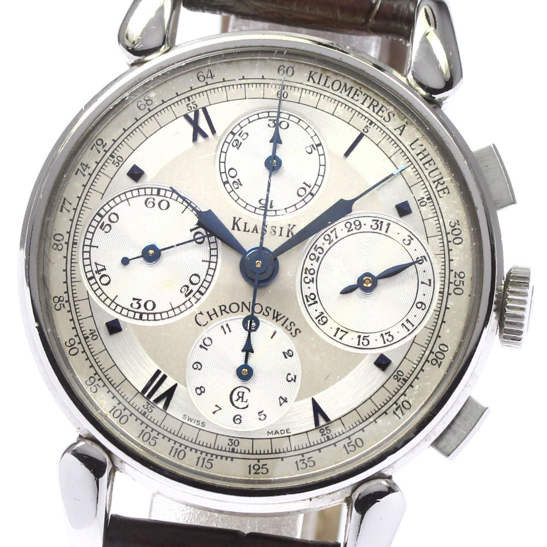 ベルト訳あり クロノスイス Chronoswiss CH7443 クラシック クロノグラフ 自動巻き メンズ _772894