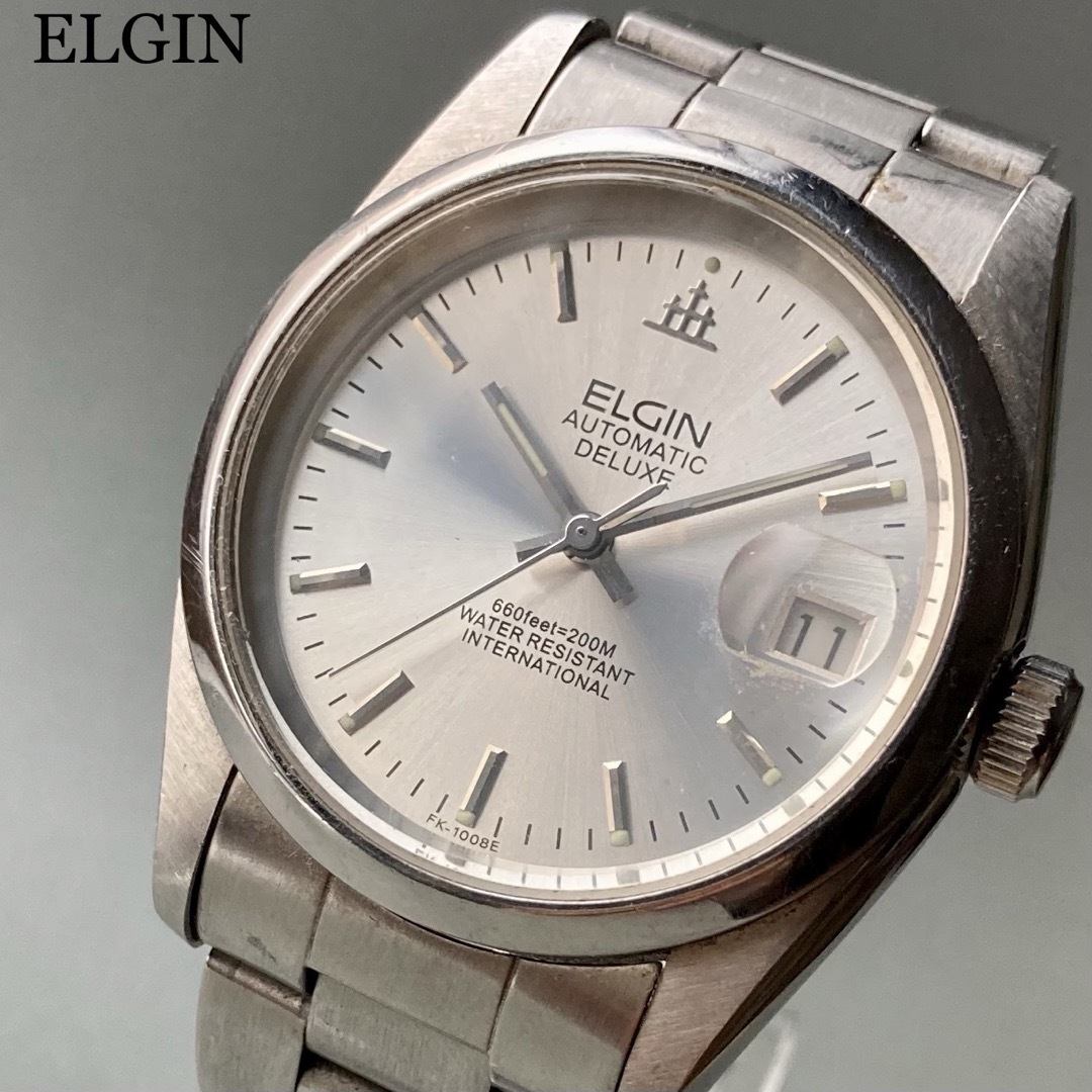 【動作品】エルジン ELGIN アンティーク 腕時計 自動巻き メンズ デイトのサムネイル