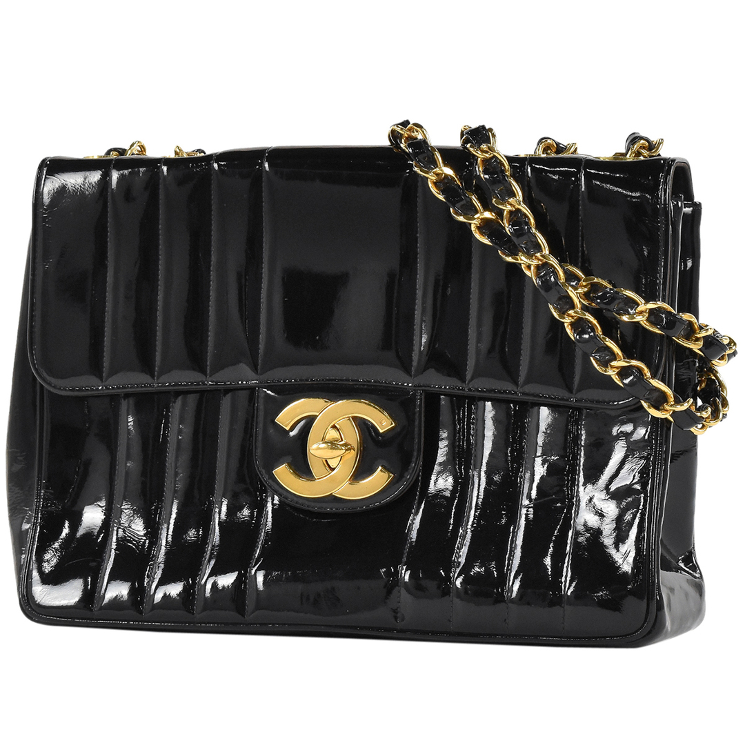 シャネル マドモアゼル デカココ30 チェーンショルダーバッグ ラムスキン レディース CHANEL 【1-0116386】ターンロック外側