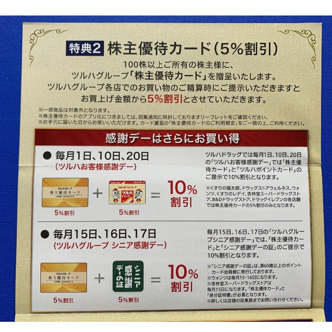 ツルハ　株主優待券　１万円分 1万円分 ツルハ 株主優待券 株主優待カード