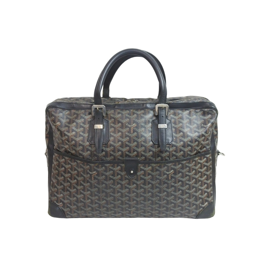 GOYARD ゴヤール ビジネスバッグ アンバサードMM ブリーフケース ブラック シルバー金具  55699